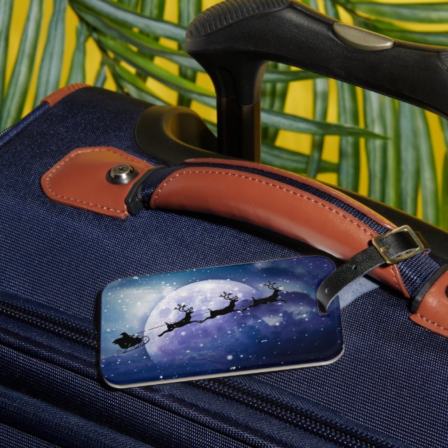 Santa Sleigh | Fantasy Galaxy God Jul Natten Himla Bagagebricka (Framsida Insitu 3)