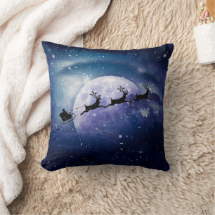 Santa Sleigh   Fantasy Galaxy God Jul Natten Himla Kudde