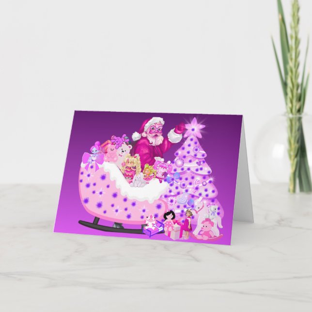 Santa Sleigh Gifts & Leksak Greeting Card Kort (Framsida)