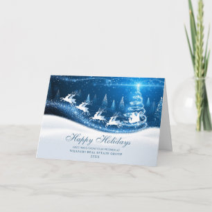 Santa Sleigh God jul Corporate Hälsning Helgkort