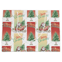 Santa Sleigh Julgran Gift Bag