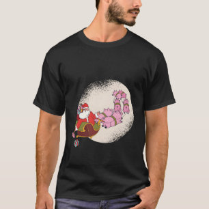 Santa Sleigh med flygande Grisar och T Shirt