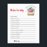 Santa sleigh - önskemål för baby<br><div class="desc">Baby Shower-inbjudan med ett vackert vattenfärgssläde med gåvor i ett glas boll. Vinterbabyskor. Julgran,  väska med gåvor från Jultomten. Tema för julbabyduschen. Matchande objekt är tillgängliga.</div>