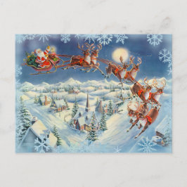 SANTA, SLEIGH & REINDEER AV SHARON SHARPE HELG VYKORT