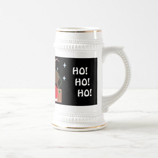 SANTA SLEIGH & REINDEER CHRISTMAS STEIN MUGG (Höger)