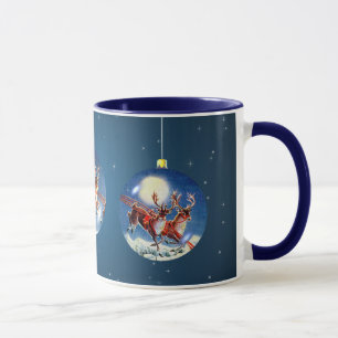 SANTA, SLEIGH & REN av SHARON SHARPE Mugg