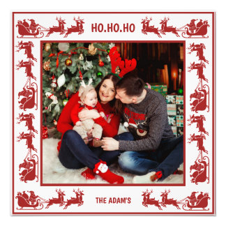 Santa Sleigh Ride Christmas Photo Frame Fototryck
