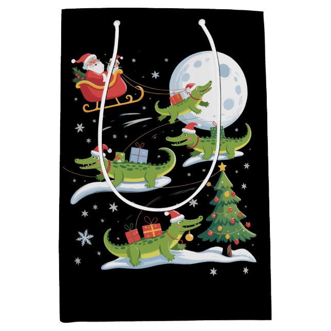 Santa Sleigh Riding Alligator Christmas Funny Xmas (Framsidan)