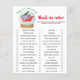 Santa sleigh - skulle hon hellre vilja - babydusch