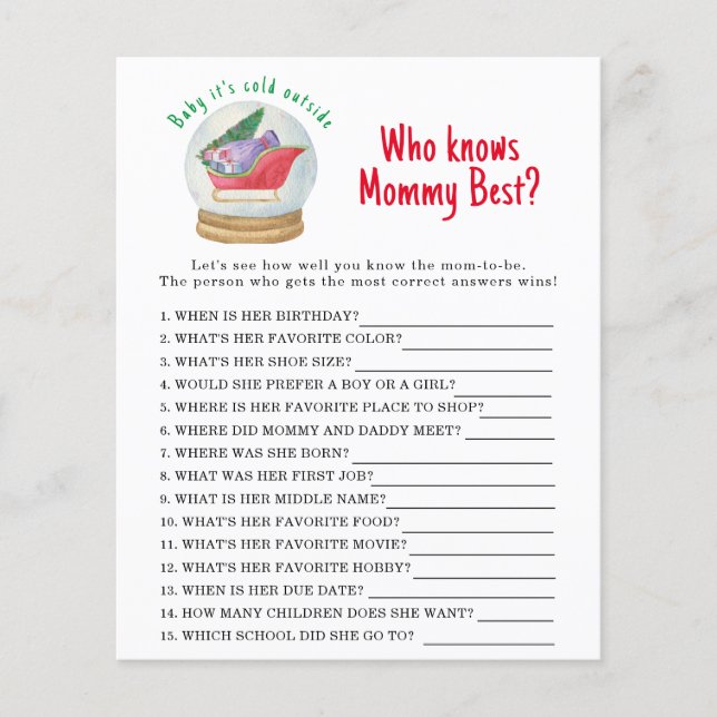 Santa sleigh - Vem vet mamma bäst (Framsida)