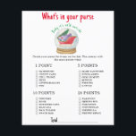 Santa sleigh - Whats in your purse baby dusch<br><div class="desc">Baby Shower-inbjudan med ett vackert vattenfärgssläde med gåvor i ett glas boll. Vinterbabyskor. Julgran,  väska med gåvor från Jultomten. Tema för julbabyduschen. Matchande objekt är tillgängliga.</div>