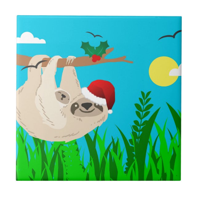 Santa sloth kakelplatta (Framsidan)