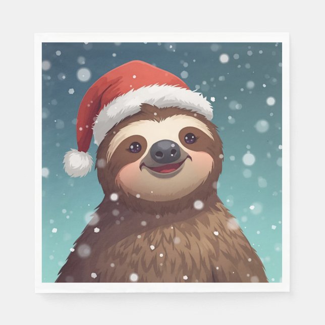 Santa Sloth, Servetter (Framsidan)