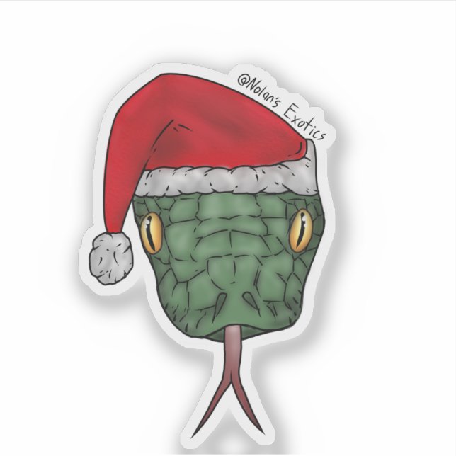 Santa snake sticker klistermärken (Framsida)