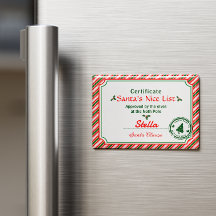 Santa Snälla Listan Julcertifikat Godisstav