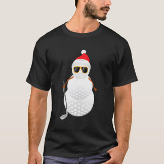 Santa Snö Golf Boll Golfer T Shirt