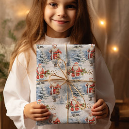 Santa Snö Presentpapper