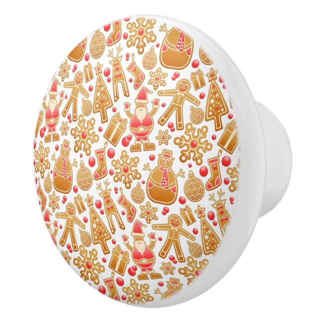Santa & Snögubbe Gingerbröd Julkookies Knopp (Höger)