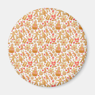 Santa & Snögubbe Gingerbröd Julkookies Magnet