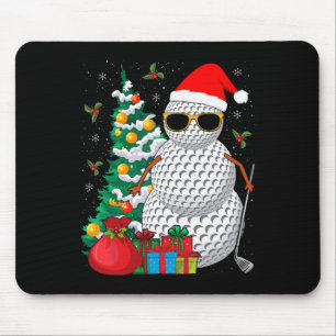 Santa Snögubbe Golf Boll jul Golfer Musmatta