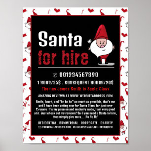 Santa & Snögubbe, Jultomten Entertainer Advert Poster