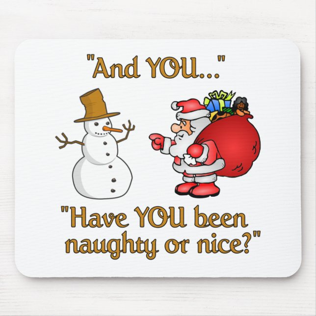 Santa & Snögubbe mousepad Musmatta (Framsidan)