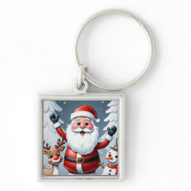 Santa, Snögubbe och Ralph the Reindeer