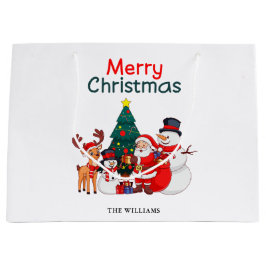 Santa Snögubbe och renar Festive God jul