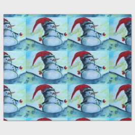 Santa snögubbe presentpapper