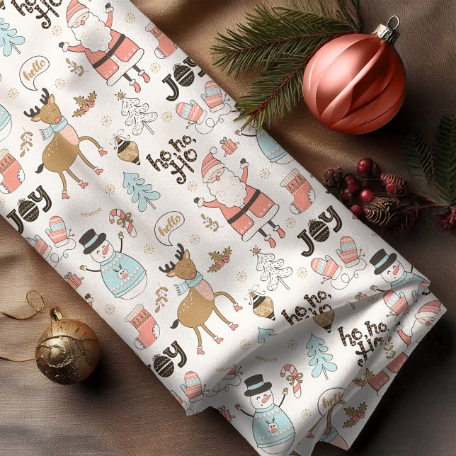 Santa, Snögubbe, Reindeer Mönster ID559 Tyg (Skapare uppladdad)