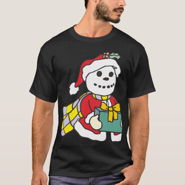 Santa snögubbe t shirt (Framsida)