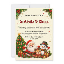 Santa Snömannen Cocktail och Glädje Julfest