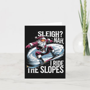Santa Snowboarder jul Snowboarding I Ride Kort