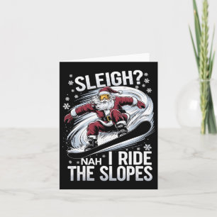 Santa Snowboarder jul Snowboarding I Ride Kort