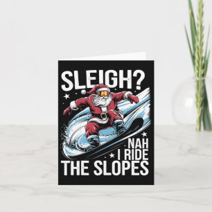 Santa Snowboarder jul Snowboarding I Ride Kort