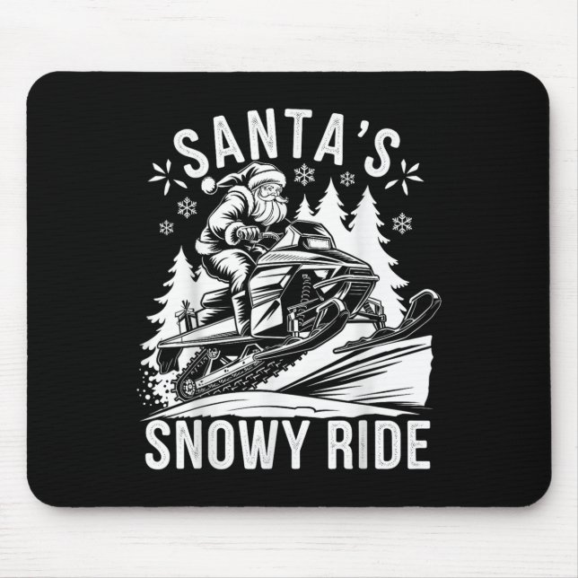 Santa Snowmobile Riding Snowmobiling Christmas  Musmatta (Framsidan)