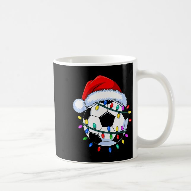 Santa Soccer Ball Christmas Soccer  Kaffemugg (Höger)