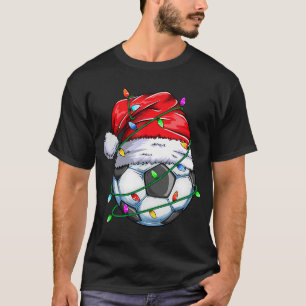 Santa Soccer Ball Sports Design - Julfotboll T Shirt