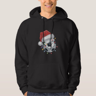 Santa Soccer Ball Sports-julspelaren Hoodie