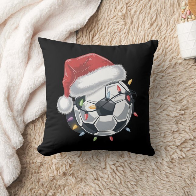 Santa Soccer Ball Sports-julspelaren Kudde (Filt)