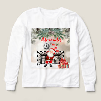 Santa Soccer Christmas Soccer Personalized T Shirt