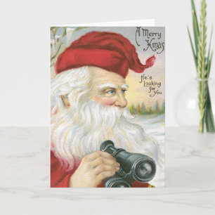 Santa "söker efter han dig! ", helgkort