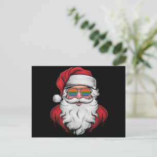 Santa solglasögon Pride jul pyjamas X-mas HBTQ Helg Vykort
