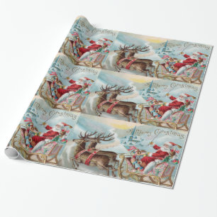Santa som är kommande till townen presentpapper