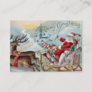 Santa som är kommande till townen visitkort