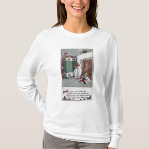 Santa som bakifrån håller ögonen på skärmen t-shirt