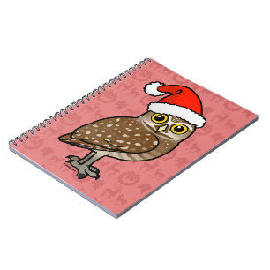 Santa som gräver ugglan anteckningsbok med spiral