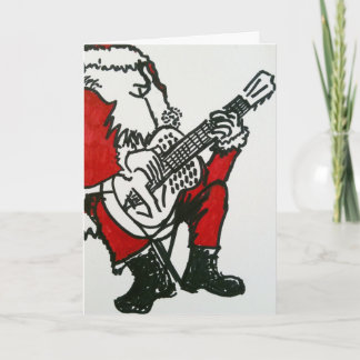 Santa som leker deppigheten helgkort