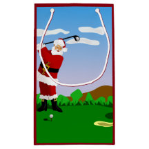 Santa som leker Golf