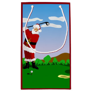 Santa som leker Golf